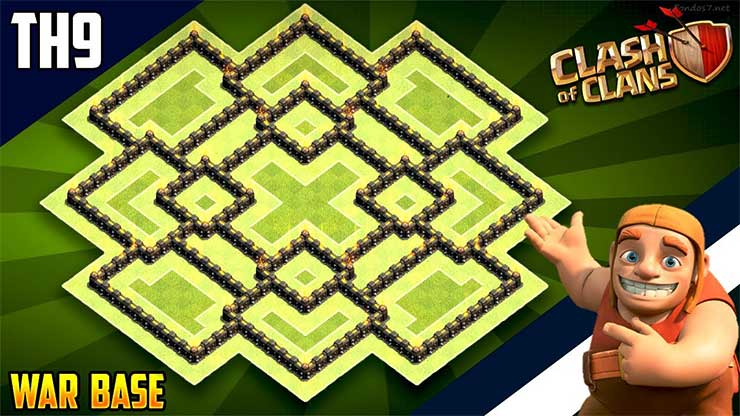 New Insane Th9 War Trophy Defense Base 2019 Coc Town Hall 9 War Base Design Clash Of Clans Dark Barbarian