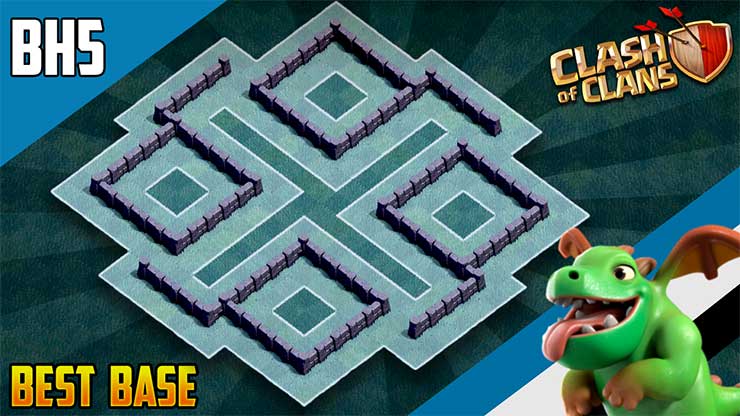 New Best Bh5 Anti Giant Trophy Defense Base 19 Builder Hall 5 Trophy Base Design Clash Of Clans Dark Barbarian