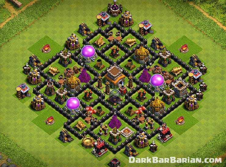 NEW Ultimate TH8 HYBRID/TROPHY Base 2019!! COC Town Hall 8 ...