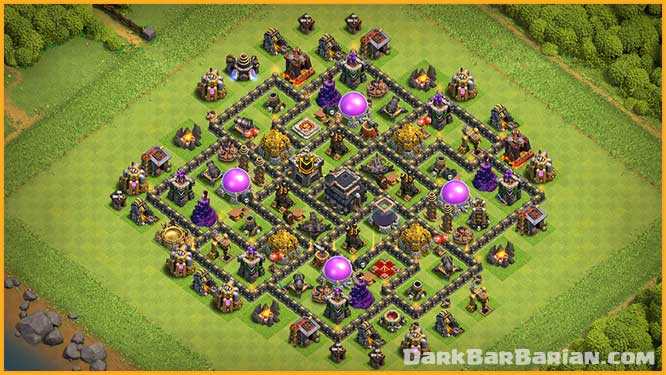 New Ultimate Th9 Hybrid Trophy Base 2020 Town Hall 9 Th9 Hybrid Base Design Clash Of Clans Dark Barbarian