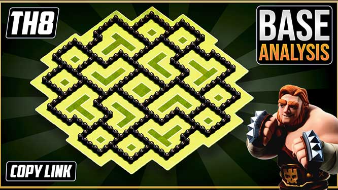 Map Town Hall 8 New Best Th8 Hybrid/Trophy Base 2020!! Coc Town Hall 8 (Th8) Trophy Base  Design - Clash Of Clans - Dark Barbarian