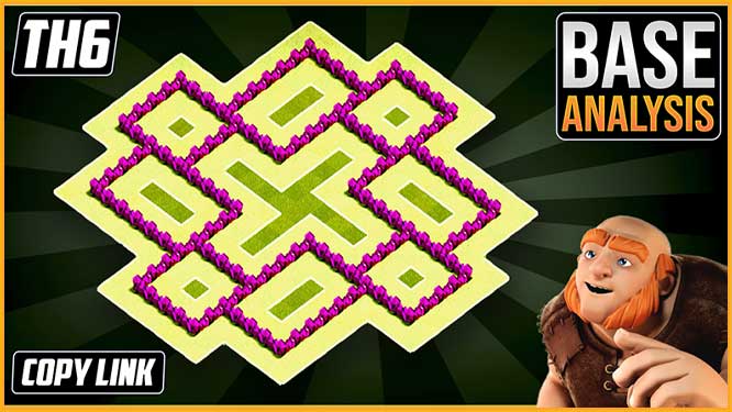 New Base Th6 Hybrid Trophy Base Coc Town Hall 6 Th6 Hybrid Base Design Clash Of Clans Dark Barbarian