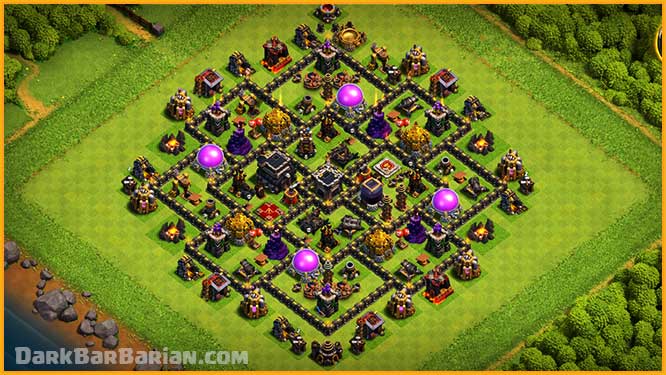 Xếp nhà chính Hall 9 thủ tốt nhất 2020 | Clash of clans Link copy base  Layout | Clash of Clans Việt