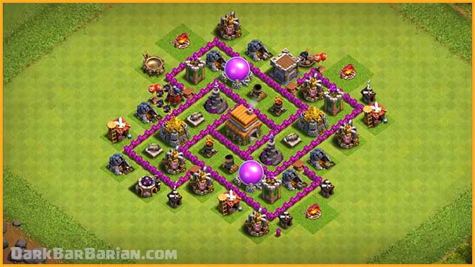 best level 6 town hall defense for trophies