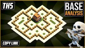 Town Hall 5 (TH5) Hybrid/Trophy Base layout coc