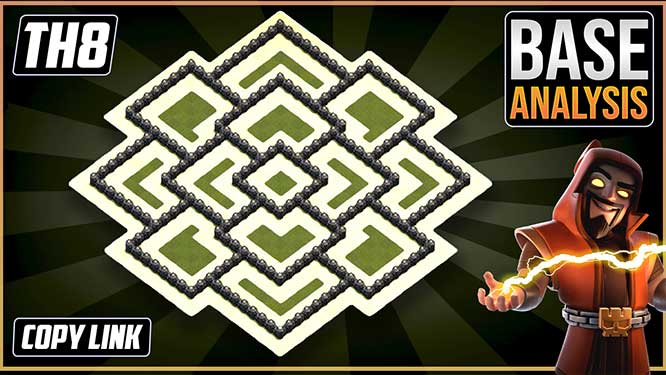 New Best Th8 Hybrid Trophy Base Coc Town Hall 8 Th8 Trophy Base Design Clash Of Clans Dark Barbarian