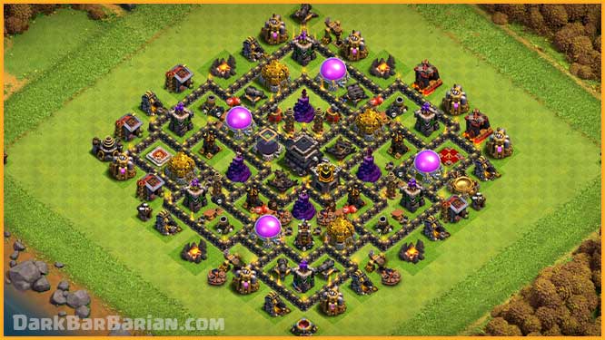 clash of clans base design town hall 9 loot saver