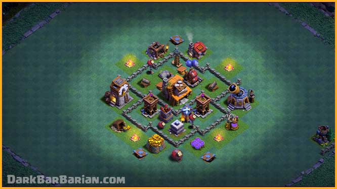 clash of clans level 4 barbarian