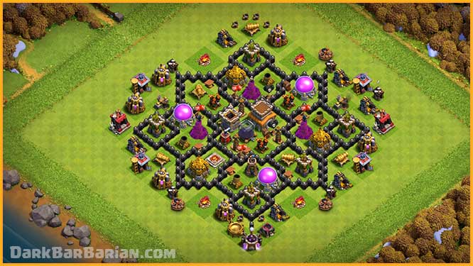 Clash Raider on Twitter: Clash of Clans ~ Town Hall 8 (TH8) Hybrid Base  Layout  Best TH LVL 8 Defense Strategy    / X