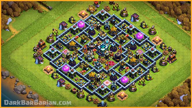 Map Clash Of Clans Town Hall 13 New Beast Th13 Hybrid/Trophy Base 2021!! Coc Town Hall 13 (Th13) Trophy  Base Design - Clash Of Clans - Dark Barbarian