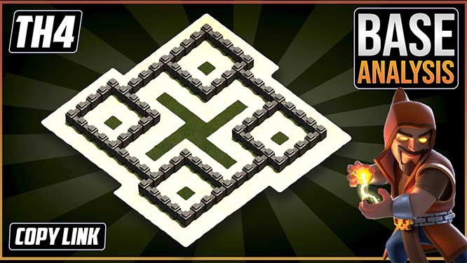 New BEAST TH4 HYBRID/TROPHY[defense] Base 2021!! Town Hall 4 Hybrid Base Design - Clash of Clans