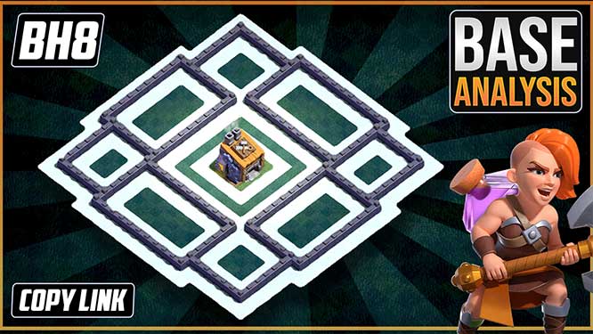 ULTIMATE BH8 TROPHY [defense] Base 2021 Builder Hall 8 Trophy Base Design with Copy Link - COC