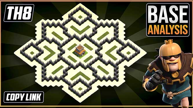 Clash Raider on Twitter: Clash of Clans ~ Town Hall 8 (TH8) Hybrid Base  Layout  Best TH LVL 8 Defense Strategy    / X