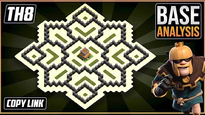 Best Ultimate Th8 Hybrid Trophy Defense Base 21 Town Hall 8 Hybrid Base Design Clash Of Clans Dark Barbarian