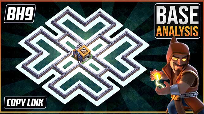 Ultimate Bh9 Trophy Defense Base 21 Builder Hall 9 Trophy Base Design With Copy Link Coc Dark Barbarian