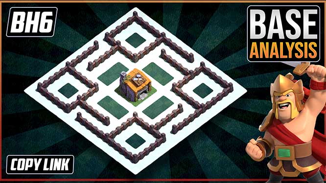 NEW BEST BH6 TROPHY [defense] Base 2021 Builder Hall 6 Trophy Base Design  with Copy Link - COC - Dark BarBarian