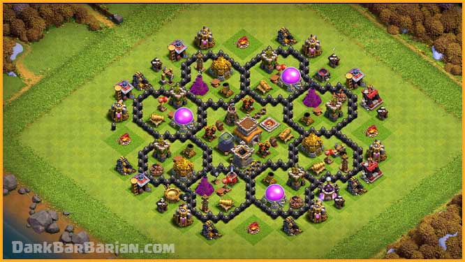 Clash Raider on Twitter: Clash of Clans ~ Town Hall 8 (TH8) Hybrid Base  Layout  Best TH LVL 8 Defense Strategy    / X