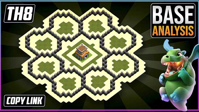 The Ultimate Th8 Hybrid Trophy Defense Base 21 Town Hall 8 Hybrid Base Design Clash Of Clans Dark Barbarian