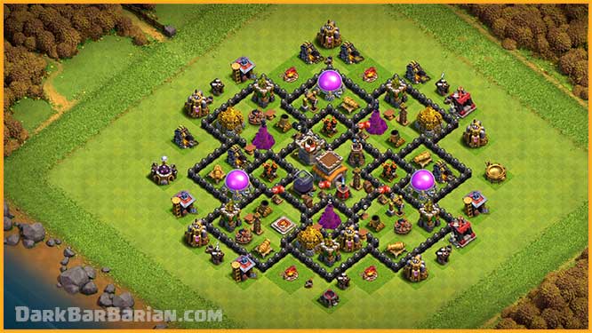best town hall level 8 defense for trophies