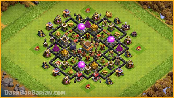 Clash Raider on Twitter: Clash of Clans ~ Town Hall 8 (TH8) Hybrid Base  Layout  Best TH LVL 8 Defense Strategy    / X