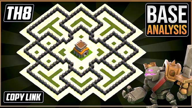 The NEW BEST TH8 HYBRID/TROPHY[defense] Base 2022!! Town Hall 8 Hybrid Base Design - Clash of Clans - Dark BarBarian