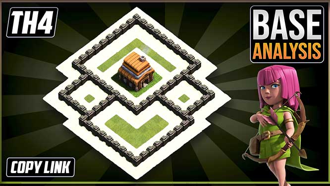 NEW ULTIMATE BEST TH4 HYBRID/TROPHY[defense] Base 2022!! Town Hall 4 Hybrid Base Design - Clash of Clans - Dark BarBarian