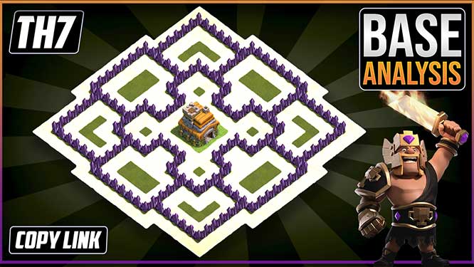 The Ultimate Th7 Hybrid Trophy Base 22 Town Hall 7 Th7 Hybrid Base Design Clash Of Clans Dark Barbarian