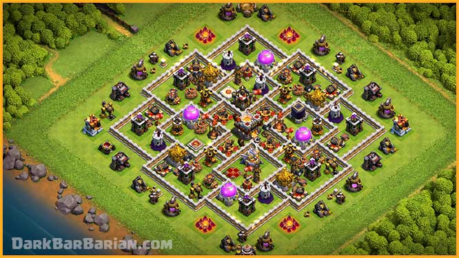 THE NEW BEST TH11 HYBRID/TROPHY Base 2022!! COC Town Hall 11 Trophy ...