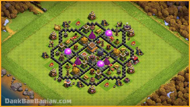 town hall 8 hybrid base