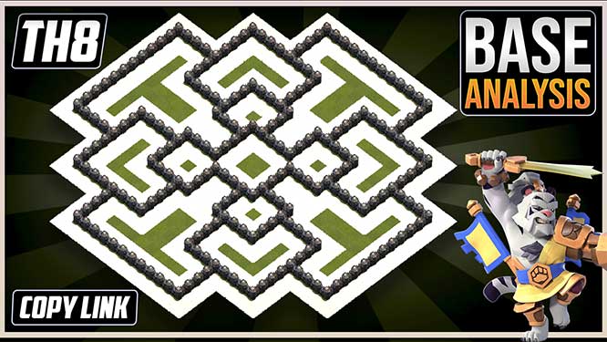 THE LEGENDARY TH8 HYBRID/TROPHY Base 2025!! COC Town Hall 8 (TH8) Hybrid Base Design– Clash of Clans