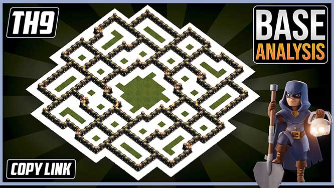 NEW BEST TH9 HYBRID/TROPHY Base 2025!! | Town Hall 9 (TH9) Hybrid Base Design – Clash of Clans (COC)