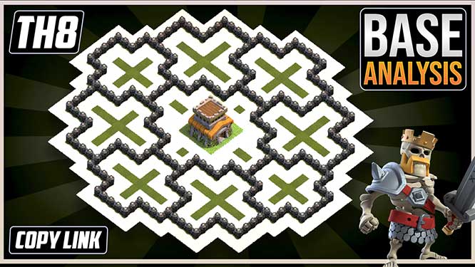 THE BEST TH8 HYBRID/TROPHY Base 2025!! COC Town Hall 8 (TH8) Hybrid Base Design– Clash of Clans