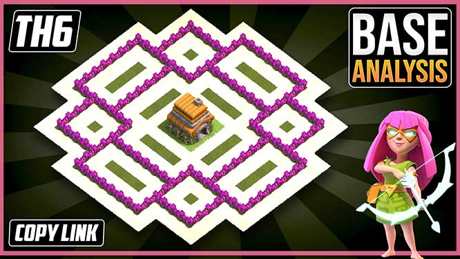 LEGENDRY TH6 HYBRID/TROPHY [defense] Base 2025!! TownHall 6 Hybrid Base Design – Clash of Clans COC