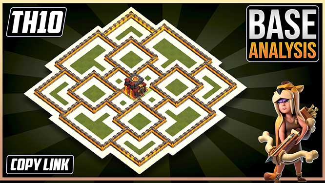 LEGENDARY TH10 HYBRID/TROPHY Base 2025!! COC Town Hall 10 (TH10) Trophy Base Design – Clash of Clans