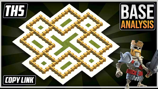 THE BEST TH5 HYBRID/TROPHY Base 2025!! COC Town Hall 5 (TH5) Hybrid Base Design – Clash of Clans