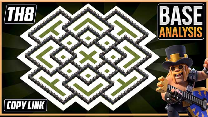 ULTIMATE TH8 HYBRID/TROPHY [defense] Base 2026!! COC Town Hall 8 Hybrid Base Design – Clash of Clans