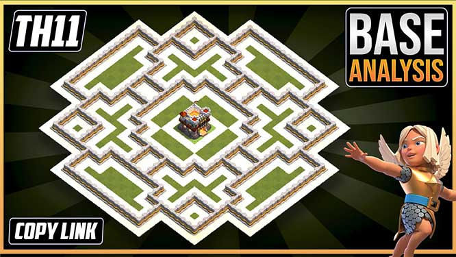 ULTIMATE TH11 HYBRID/TROPHY Base 2026!! COC Town Hall 11 (TH11) Trophy Base Design – Clash of Clans