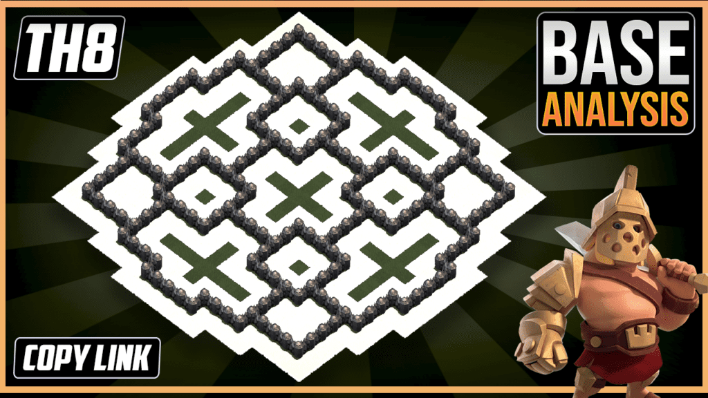THE NEW BEST TH8 HYBRID/TROPHY Base 2026!! COC Town Hall 8 (TH8) Hybrid Base Design– Clash of Clans